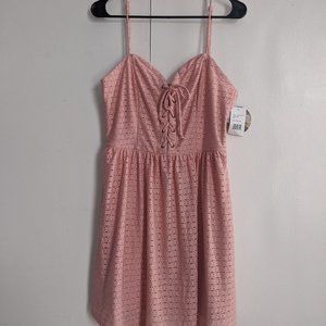 Women's Bebop Lace-Up Dress, Pink, L